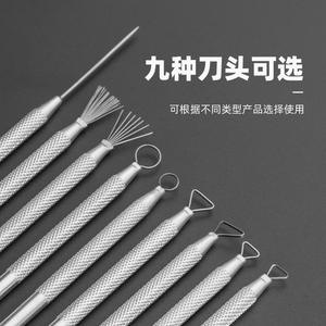 Ceramic Shaping Tools Aluminum Alloy 9-Piece <b>Set</b> For Pottery Sculpting And <b>Clay</b> Crafting Art Supplies - Product Image 3