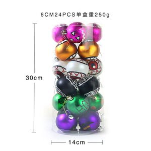 HLC nuevo juego de bolas de calabaza de plástico para Halloween 24 piezas araña Wed Bloody Eyes murciélagos adornos colgantes para decoraciones de casas embrujadas - Product Image 5