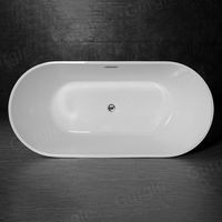 Gurgle Promotion Baignoire Autoportante en Acrylique Design Moderne Blanche Baignoire Îlot Balnéo