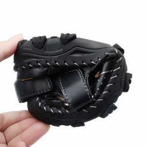 Sandales pour enfants, chaussures de randonnée et de plage, en cuir microfibre, à enfiler, basses, avec fermeture auto-agrippante, faites à la main, à bout couvert - Product Image 4