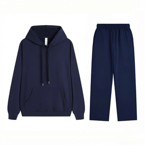 Ensemble pull-over avec poches pour l'hiver, ensemble jogging pour femme, couleur unie, survêtement décontracté, manches longues - Product Image 1
