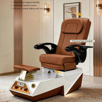 Fauteuil de pédicure de luxe pour salon de beauté et spa, avec aspiration de fumée, électrique, réglable, pour hommes