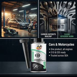 Nettoyant et Conditionneur de <span class=keywords><strong>Carburant</strong></span> E10 Neutralisant pour Injecteurs, Améliorateur de Combustion, Dissolvant de Dépôts de Carbone pour <span class=keywords><strong>Voiture</strong></span> et Moto - Product Image 4