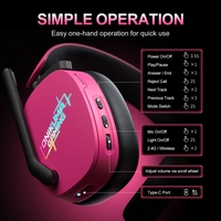Casque de jeu sans fil ONIKUMA GT812, trois modes, RGB, stéréo, étanche, voix HD, pliable, pour ordinateur et téléphone portable