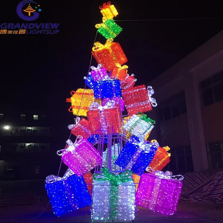 Professionele Fabriek Custom Led Kerst Outdoor Boom Licht Voor Kerst Versieren