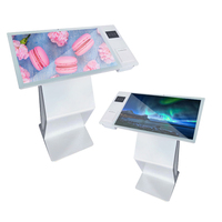 Kiosque tout-en-un à écran tactile PCAP interactif horizontal de 43 pouces avec scanner et imprimante pour hôtel/banque/centre commercial