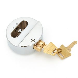 Serrure à disque en acier chromé de haute qualité, best-seller 2026 # Cadenas à clé 45 mm pour camion, modèle PS70, chaîne type puck de hockey - Product Image 4