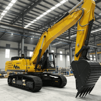 Excavatrice de construction de 50 tonnes, vitesse de déplacement stable, forte traction pour la construction routière et les travaux de déchargement de matériaux