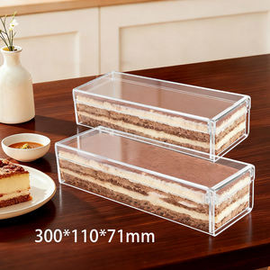 Abdeckbare Tiramisu-<span class=keywords><strong>Box</strong></span> aus Recyclingmaterialien, Mousse-Kuchenbox, Kreative Backwaren-Verpackung im INS-Stil, Lebensmittelechtes <span class=keywords><strong>PET</strong></span> - Product Image 4
