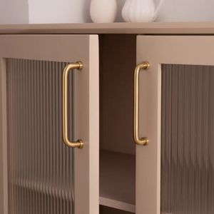 Brush Brass Golden Bending U Shape Handles and <strong>Knobs</strong> Solid Brass Cabinet Drawer Handles Cupboard Pulls Furniture Handles <strong>Knobs</strong> - Product Image 6