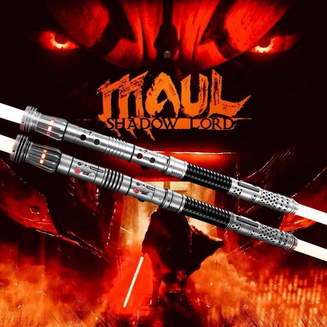 Proffie Neopixel LED Light-Up Toy Color-Changing Darth Mual Sword Metal Hilt Color with Sound Combat Dueling Lightsaber