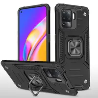 2 In 1 Telefoon Case Magnetische Ring Holder Shockproof Voor Auto Houder Voor Oppo Realme C21 A52 A72 A92 C11 telefoon Case Back Cover