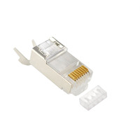 Connecteur de câble réseau Ethernet blindé modulaire RJ45 8P8C CAT7 en cuivre plaqué or