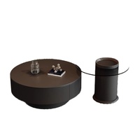 Ensemble de tables basses en quartz de style italien, luxe léger et minimaliste, avec rangement, table d'appoint moderne pour petits salons, usage domestique