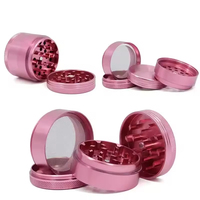 Tragbarer 63mm 50mm 40mm Zink-Kräuterzerkleinerer mit 4 Schichten aus Metall für trockene Kräuter zum Rauchen