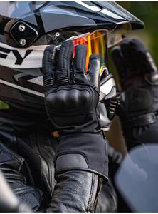 Accessoires pour motos, gants de moto tout-terrain isolés doublés de polaire pour l'hiver, à température contrôlée intelligente - Product Image 5