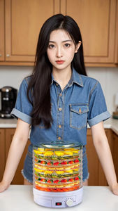 Deshidratador Eléctrico Certificado al por Mayor de Fábrica, Máquina Secadora de Aire de Plástico de 5 y 8 Bandejas para Frutas y Alimentos para Mascotas, Uso Doméstico con 1 Año de Garantía - Product Image 2