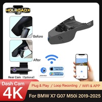 Caméra embarquée OEM 4K pour BMW G07 X7 2019-2025 avec vision nocturne, WiFi, application, carte 64 Go, enregistrement en boucle, double objectif, surveillance 24h/24 et GPS