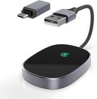 Adaptateur automatique OEM ODM sans fil CarPlay et Android Dongle USB 2-en-1 avec IOS 11/12/13 prise en charge de la commande vocale pour un montage universel