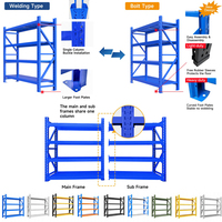 Étagères et rayonnages de stockage multifonctionnels en acier sans boulons, robustes et à capacité de charge élevée, pour conteneurs complets et exportation