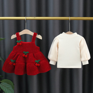 Vestido de Invierno para Bebé Niña, Vestido de Princesa de Terciopelo, Estilo Coreano, Vestido para Niña de Un Año - Product Image 1