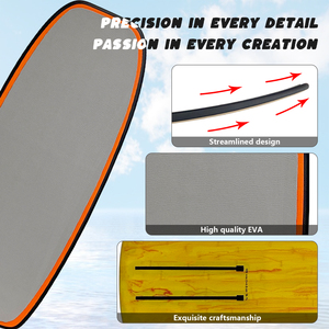 Lightweight 106cm Carbon Fiber Hydrofoil Surfboard Wood Grain Non-Motorized Board for Ocean Water <b>Surfing</b> Includes Bag 106 Carbo - Product Image 3