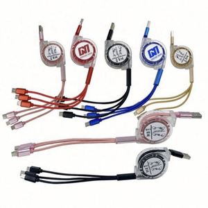 Cable de Datos USB-C 4 en 1 Ajustable con Conector Múltiple para Teléfono - Material Plástico - Product Image 1