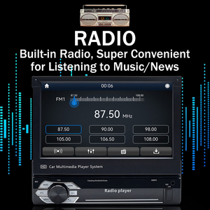 Autoradio Universale Linux 1Din 7" <span class=keywords><strong>con</strong></span> Schermo Retrattile Automatico, Touchscreen HD Multimediale, <span class=keywords><strong>Bluetooth</strong></span>, USB, FM, AUX - Product Image 3