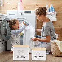 Ensemble de bac à poudre et de séchoir à linge Porte-feuilles Boîte de rangement pour détergent à lessive en poudre