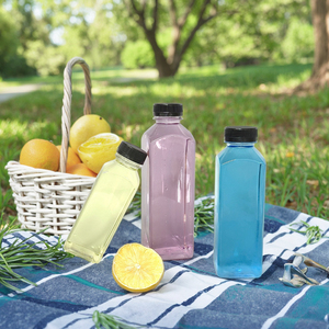 Thân Thiện Với Môi <span class=keywords><strong>100Ml</strong></span> 250Ml 300Ml 350Ml 400Ml 500Ml Vuông Trong Suốt <span class=keywords><strong>Pet</strong></span> Chai Nhựa Bao Bì Cho Nước Trái Cây - Product Image 2