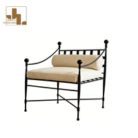 Fauteuil d'appoint moderne et simple pour salon de villa, chaise de loisirs pour chambre d'hôtel, fauteuil de luxe rembourré en tissu avec structure métallique, mobilier.