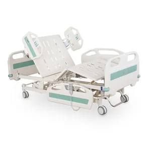 Multi Purpose Nursing 3 Function Home Electric Medical Bed Clinic Patient Bed Electric ICU Hospital Bed With Wheels