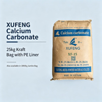 Carbonate de Calcium Blanc de Porcelaine 1250 Mesh 98% de Blancheur, Remplissage Haute Pureté pour Film Transparent de Chaussures et Diffuseur de Lumière (XF-15)