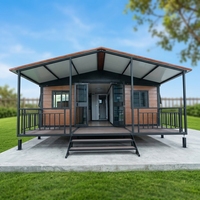 Maison conteneur pliable à double aile extensible, conception sur mesure, villa préfabriquée avec intérieur personnalisé pour hôtel de charme