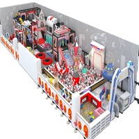 Château gonflable commercial intérieur Qiyuan Space Series, équipement de jeu souple en aluminium, capacité 100 personnes, taille et couleur personnalisables