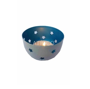 Blanc Bleu Fer Votif Merveilleux Design Taille Personnalisée Fer Votive Haute Qualité Forme Ronde Bougie Votive pour Vaisselle Utilisation - Product Image 4