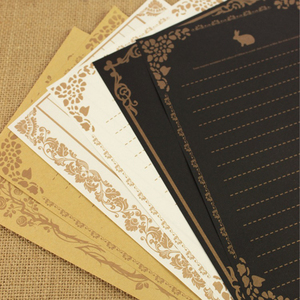 Regalo di Carta Kraft <span class=keywords><strong>Vintage</strong></span> Set Di Natale Argento Impressioni In Oro di Scrittura di Carta di Imballaggio Busta per Gli Inviti di Nozze - Product Image 2