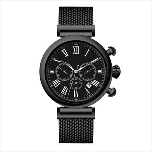 Montres de luxe en acier inoxydable pour hommes, sport japonais, étanche, <span class=keywords><strong>chronomètre</strong></span> multifonctionnel, bracelet en maille d'acier - Product Image 6