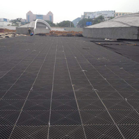 Panneau de drainage HDPE vert noir Interlock Geocell Panneau de plantation Grille de pavé d'herbe en plastique
