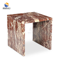 Table de bureau élégante en pierre KT, table d'appoint/latérale en marbre, design graphique moderne, luxe, imperméable, durable, grande dalle, utilisation intérieure