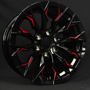 Rines de Aleación de Aluminio Forjado de Alta Calidad Personalizados para Autos Deportivos y Camionetas, Tamaños de 15 a 30 Pulgadas, Color Negro y Rojo - Product Image 2