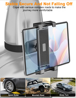 Support de téléphone et tablette pour appuie-tête de voiture, accessoires de voyage, pour enfants, flexible, ABS, réglable, rotatif à 360°, pour siège arrière, 4,7-12,9 pouces
