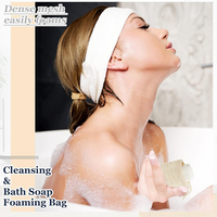 Sac de savon en sisal organique naturel et écologique Pochette moussante Épurateur Séchage des barres de savon Douche Filet de sac économiseur de savon