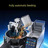 Wok industriel intelligent à agitation planétaire, équipement de cuisson commercial à alimentation automatique avec stockage d'assaisonnements