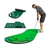 Tapis de putting portable Bigfoot Puffer avec logo personnalisé, mini parcours de golf incliné multi-trous en PVC pour l'entraînement