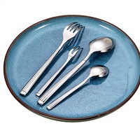 Ensemble de couverts de mariage au design créatif, couteau, cuillère, fourchette en acier inoxydable 304, ensemble de couverts avec poignée en colonne romaine, ensemble de couverts en or