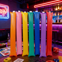 Bâtons gonflables de cheerleading pour concerts, vente en gros, écologiques en PE, accessoires de cheering de haute qualité, personnalisables pour fêtes