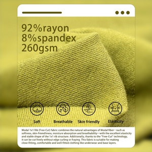 Vải thun cotton modal dệt kim 260g, chất liệu co giãn ôm dáng, tự cắt, dùng may túi, vỏ, rèm cửa, bán buôn cho bé trai - Product Image 2