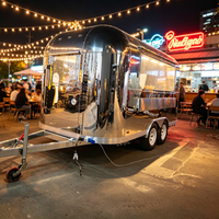 Remorque de vente ambulante pour glaces et snacks, chariots de vente de nourriture de rue avec normes américaines