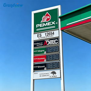Pilar Publicitario para <span class=keywords><strong>Gasolinera</strong></span> al Aire Libre, Letrero <span class=keywords><strong>de</strong></span> Precios <span class=keywords><strong>de</strong></span> Gasolina ACP, Tótem Digital <span class=keywords><strong>de</strong></span> Precios, Señalización - Product Image 5